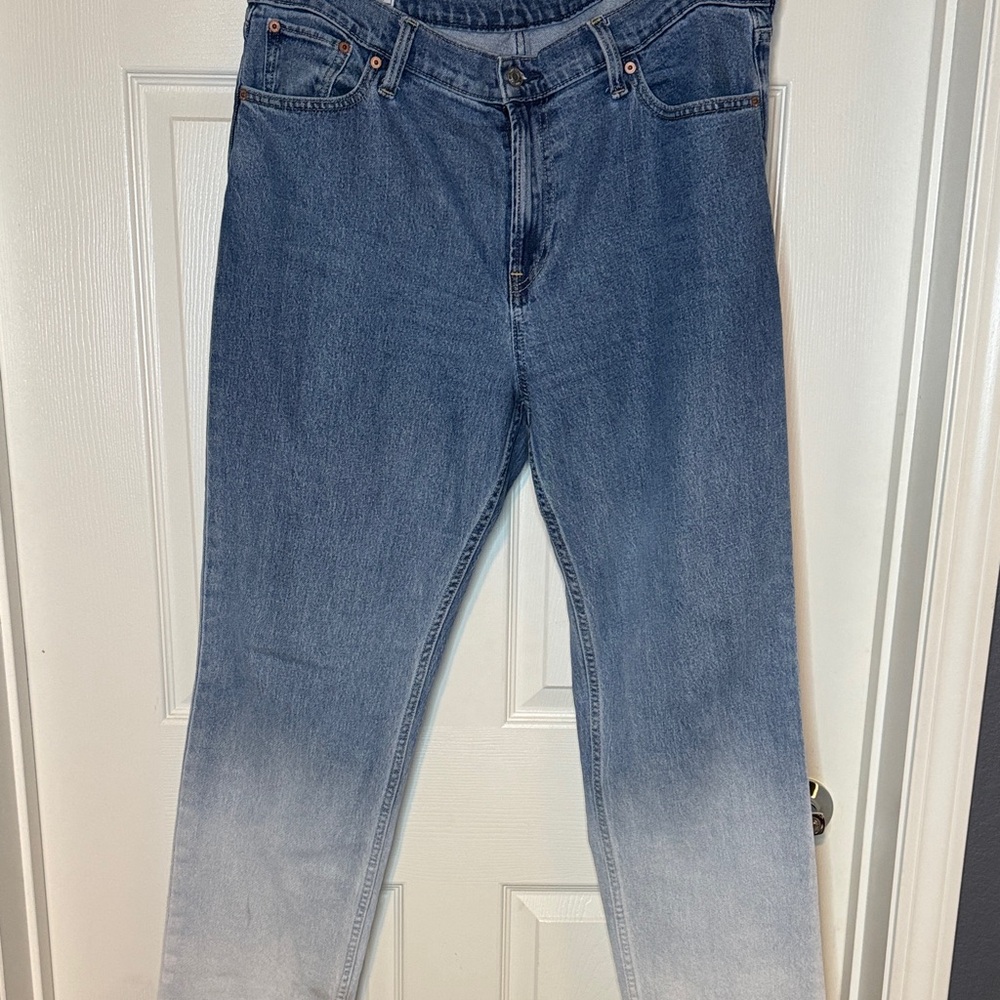 GAP Blue Ombre Straight Jeans